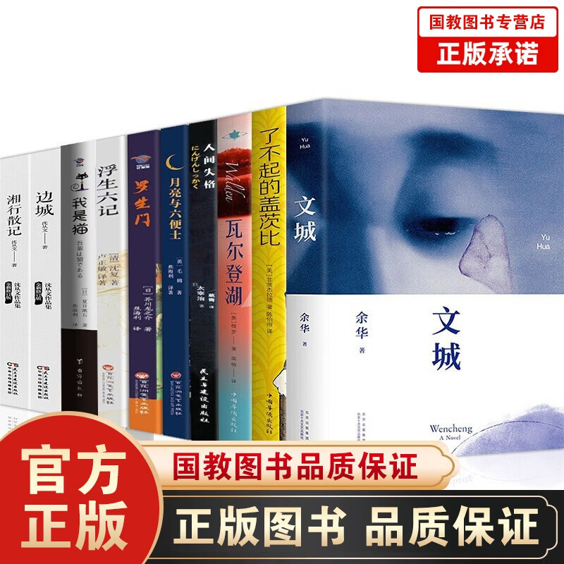 余华新书文城+活着+许三观卖血记+兄弟+在细雨中呼喊+没有一种生活是可惜的+爱上一座城（自选） 余华文城+中外经典小说套装全10本
