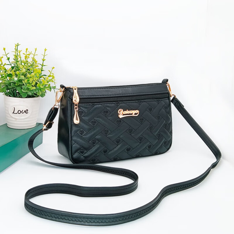 轻鸥 2024新款包包斜挎单肩包多层绣花休闲时尚妈妈中年跨包ond 款式