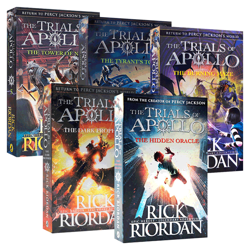 阿波罗的审判5本套装 英文原版 the trials of apollo 英文版