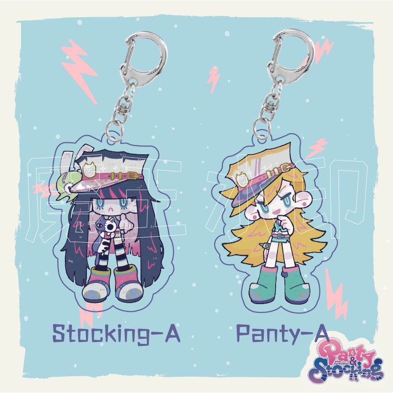 玖煦萌吊带袜天使涂鸦挂件stockingpanty同款周边钥匙扣联名款挂饰