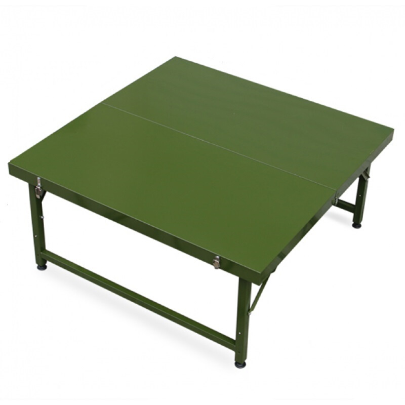 亭林园 野战餐桌便携式折叠手提桌椅户外单兵野营餐桌可升降 110*110*75cm