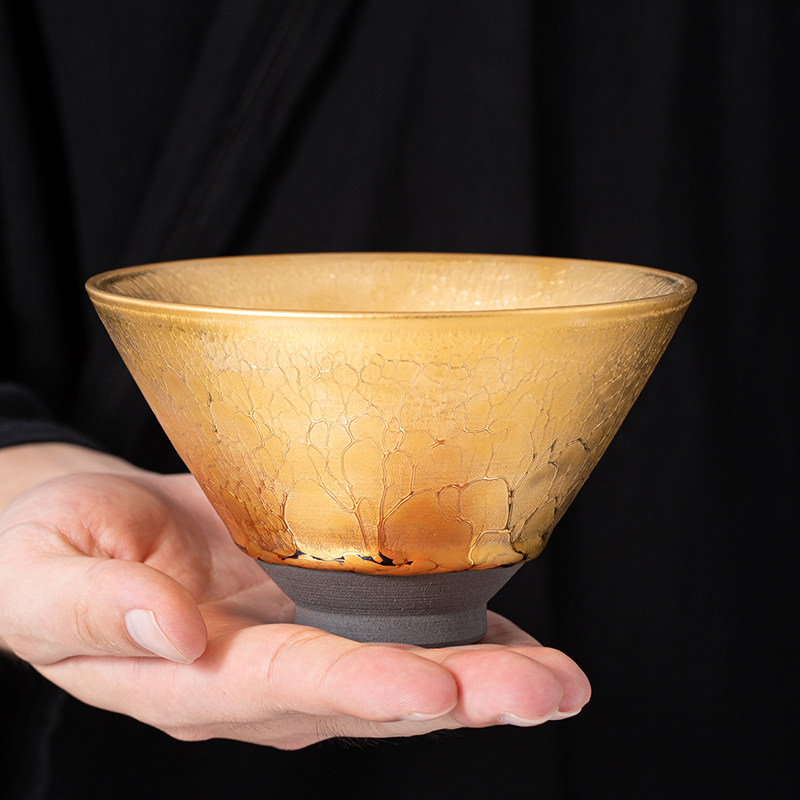 宋瑜斗笠金油滴建盏-270ml