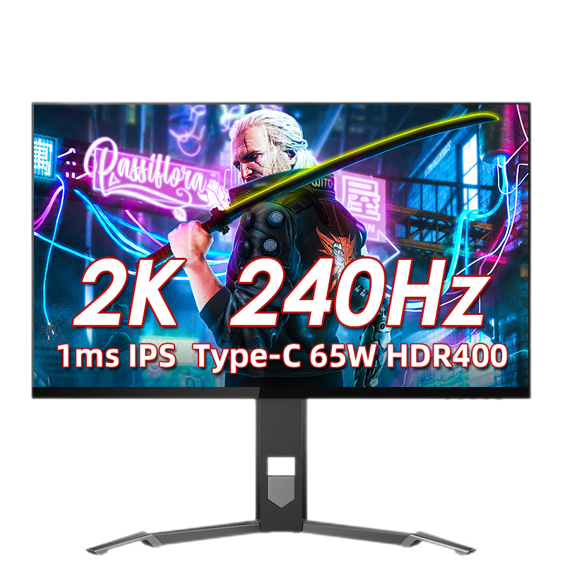 泰坦军团 27英寸 2K IPS 广色域 240Hz 1ms响应 10.7亿色 HDR400 电竞大金刚 升降支架 游戏电脑显示器 P27A4S