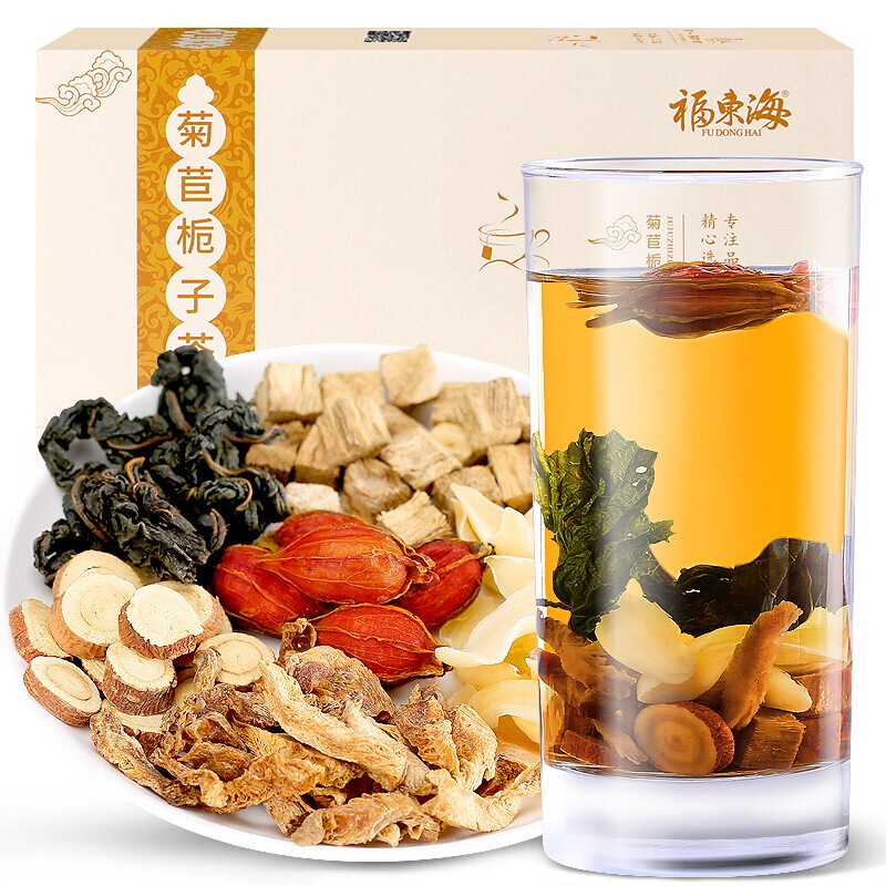 福东海菊苣栀子茶菊苣栀子葛根百合甘草 1盒装120克