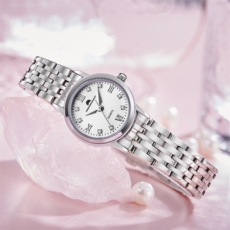 珂芮柏蒂小巧气质女士手表 时尚超薄防水钢带女表 女士手表女送女友