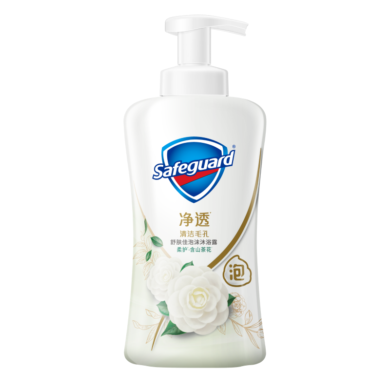 舒肤佳净透泡沫沐浴露 山茶花香味700g 含果酸 持久留香 男女士通用
