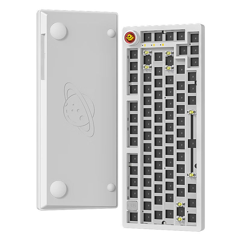 LEOBOG Hi75���ƻ����߻�е����������Gasket�ṹ75����ȫ���޳��Ȳ�ε羺�����׼� ��ѩ��ס�-RGB��