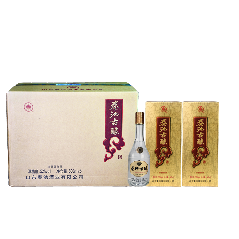 秦池52度500ml秦池古酿优级浓香型高度白酒口粮酒整箱6瓶 52度 500mL 6瓶