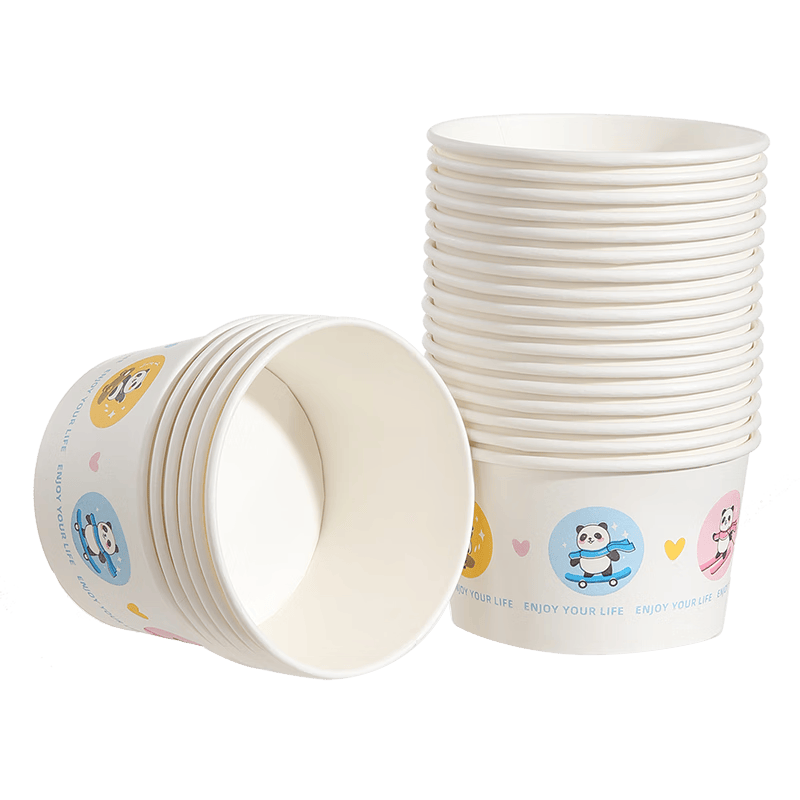 美丽雅一次性碗加厚纸碗560ml*50只 食品级圆形饭盒野餐盒汤碗打包盒