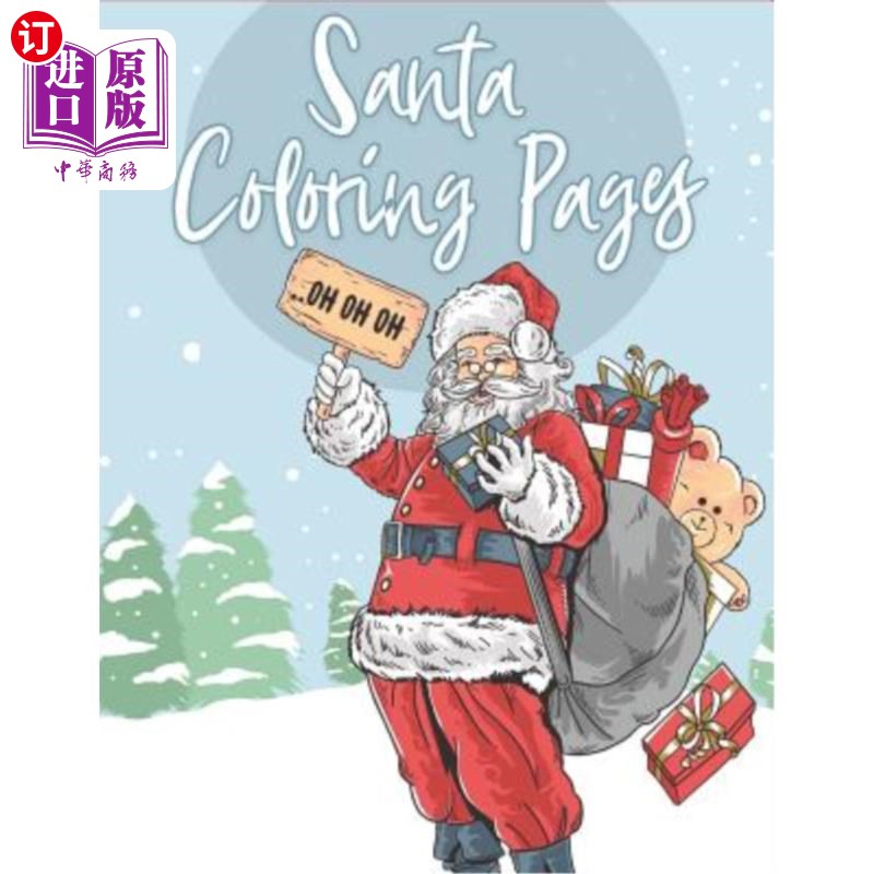 pages: 70  christmas coloring books for kids with reind 圣诞老人