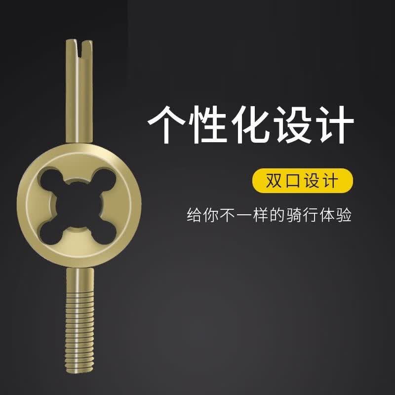 自行车气门芯扳手多功能气门嘴气针汽车摩托车轮胎美嘴气嘴扳手轮胎内胎工具扳手 气门板手【10个】+10条气门芯管