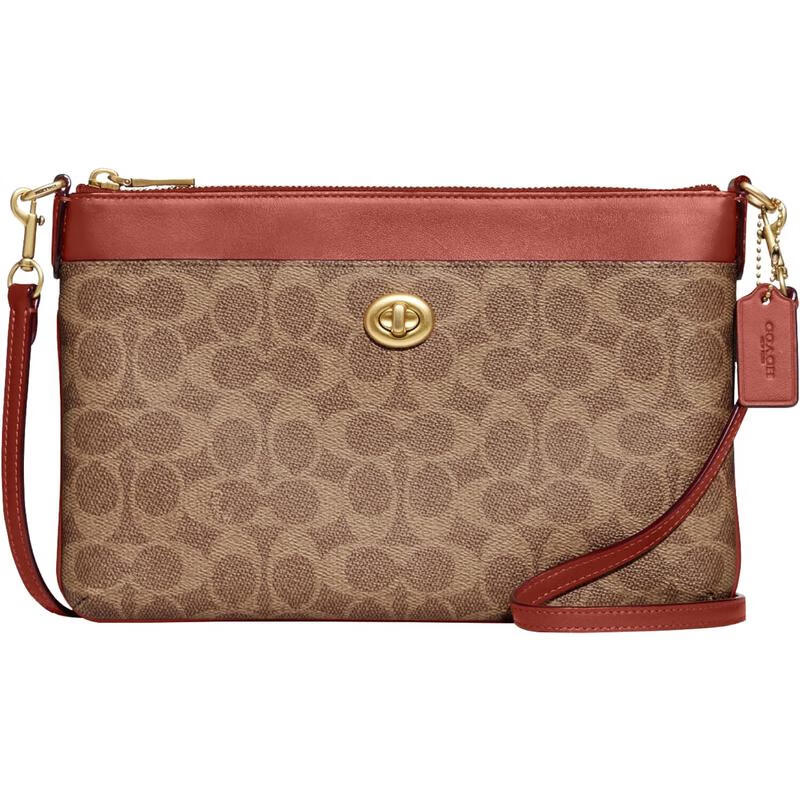 蔻驰(coach)新款女包 coated系列 日常端庄精致皮革淑女风女士休闲单