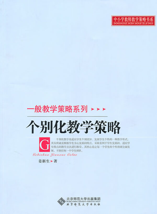 个别化教学策略 姜新生【正版好书,下单速发】