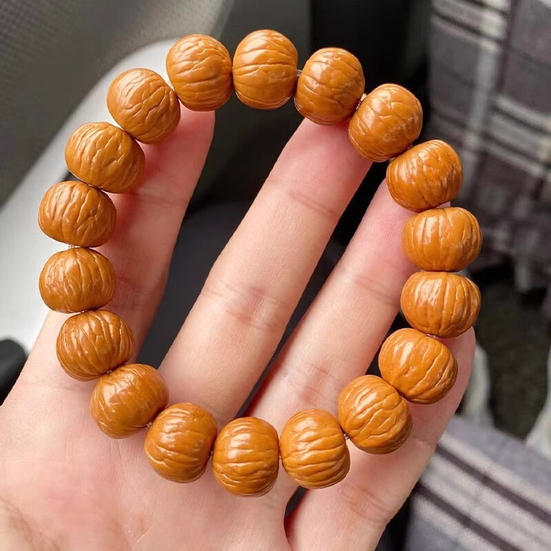 nvkn施华洛落世奇猴头核桃手串雕刻南瓜天然土豪串凤羽猴头 精选双鳍