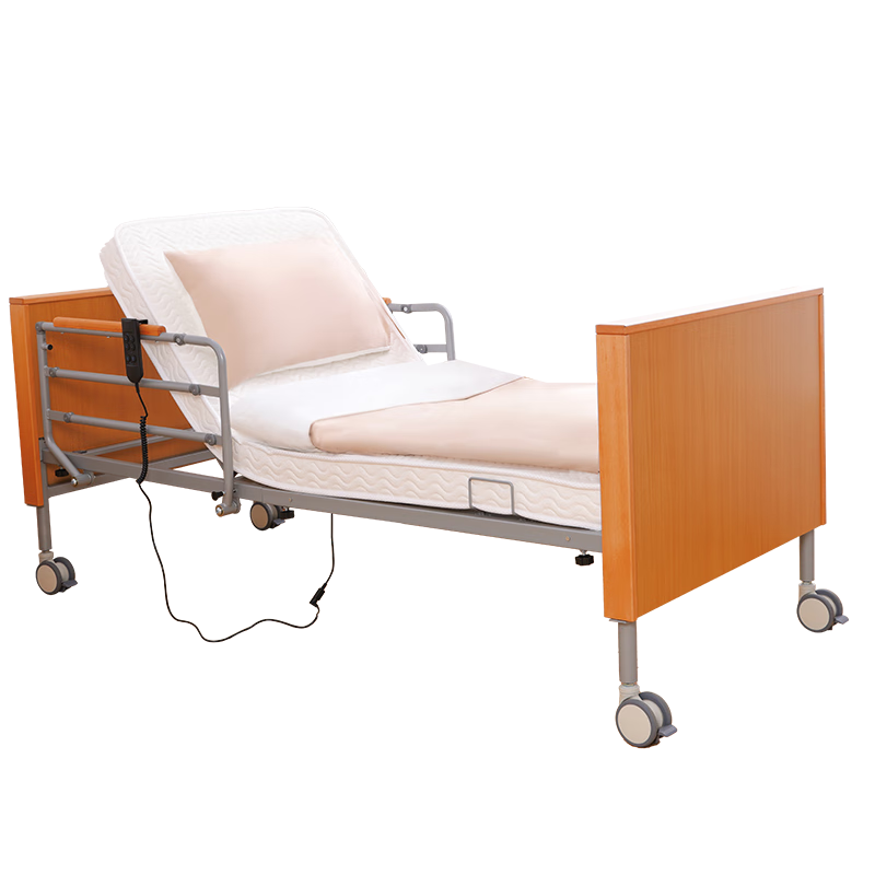 邁德斯特電動(dòng)護(hù)理床家用家居老人癱瘓多功能翻身醫(yī)用醫(yī)療床家用木質(zhì)病床 H24【起背抬起】