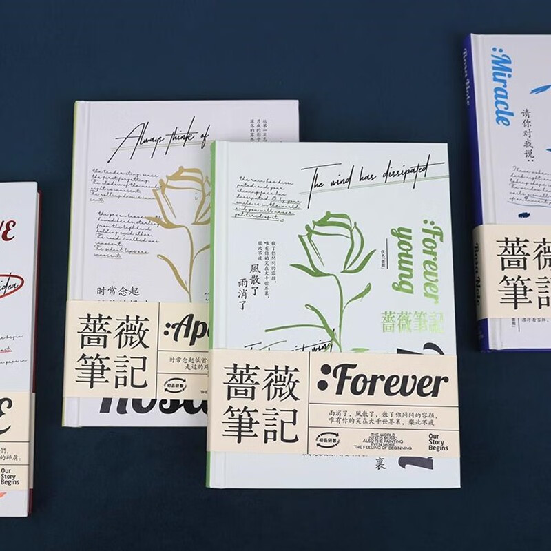 齐时雁蔷薇笔记系列笔记本日记本手账本创意潮流唯美小清新简约办公