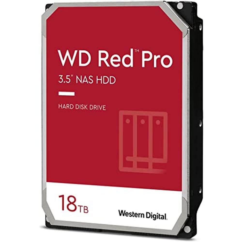 WESTERN DIGITAL西部数据内置硬盘 18TB WD Red Pro NAS驱动器 红盘3.5 英寸 WD181KFGX SATA接口