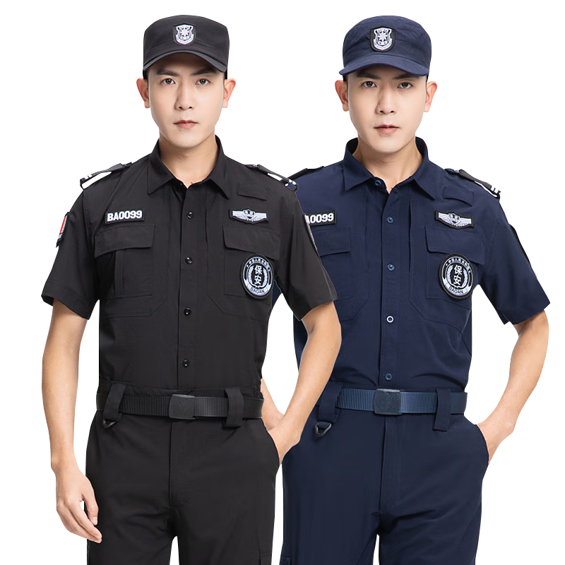 AETEL夏季短袖速干保安服工作服套裝男作訓(xùn)服彈力小區(qū)物業(yè)制服可定制