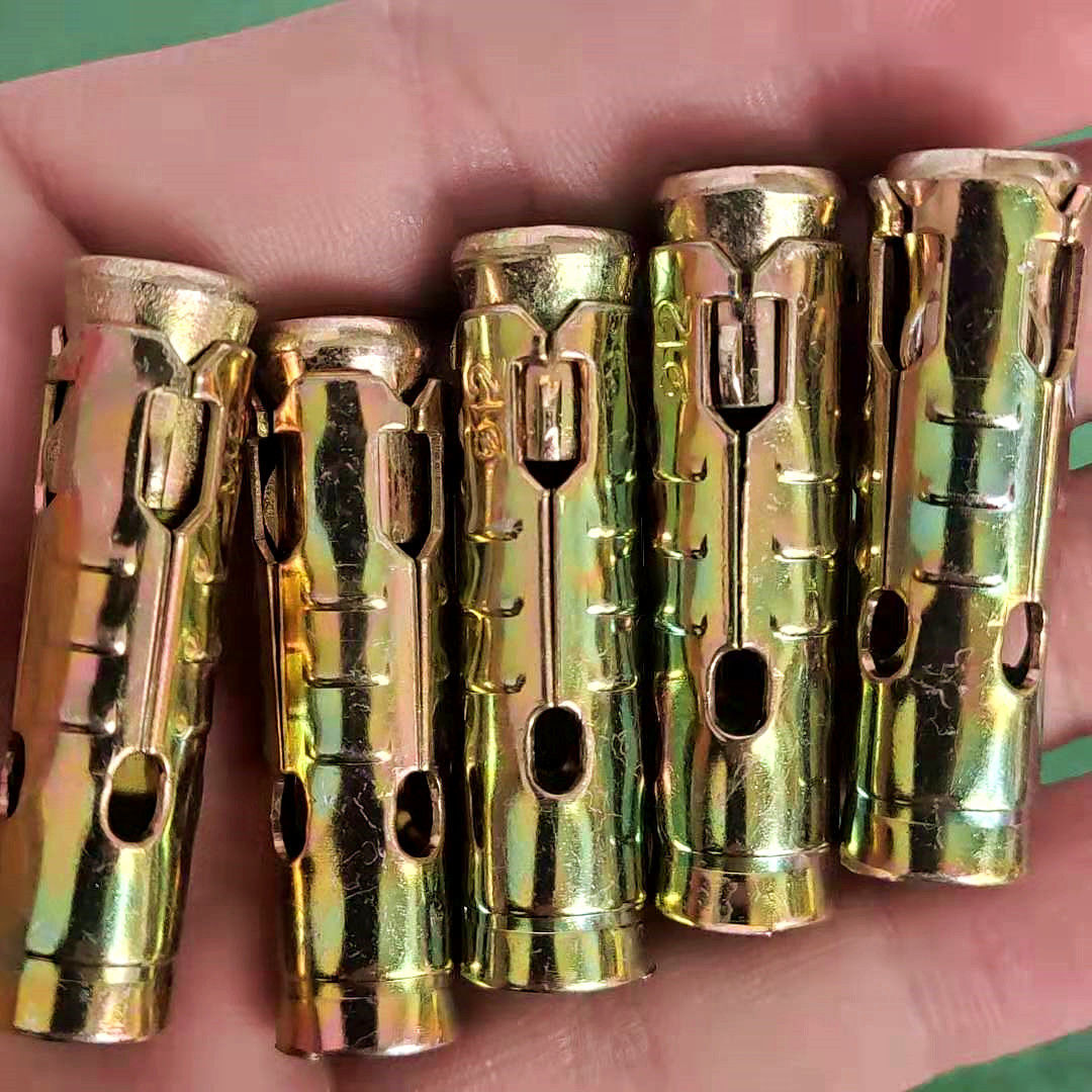 吊顶专用拉爆膨胀螺丝 带刺膨胀三件套连体膨胀管 m6鱼鳞拉爆100个