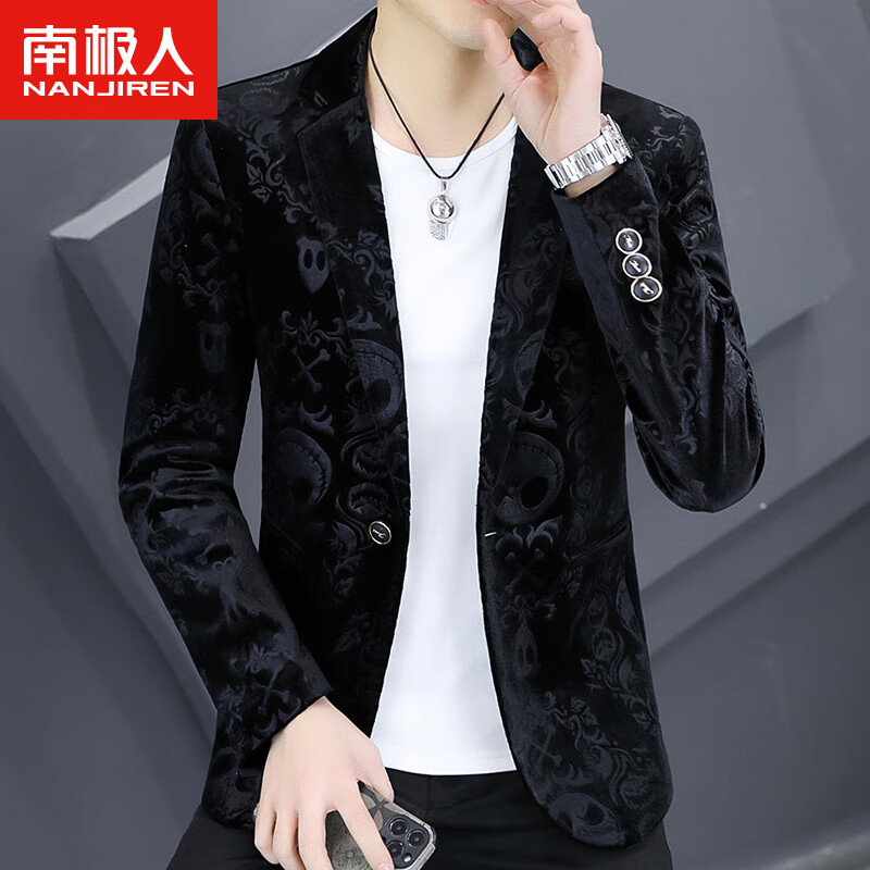 南极人(nanjiren)春秋季西装男士休闲小西服时尚帅气褂子百搭外套西服