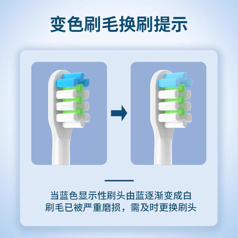 隽悦适配苏宁极物电动牙刷头V1A/V7A/S/V4B/M1-A/LBT203515牙刷替换刷头 6支 黑色清洁型