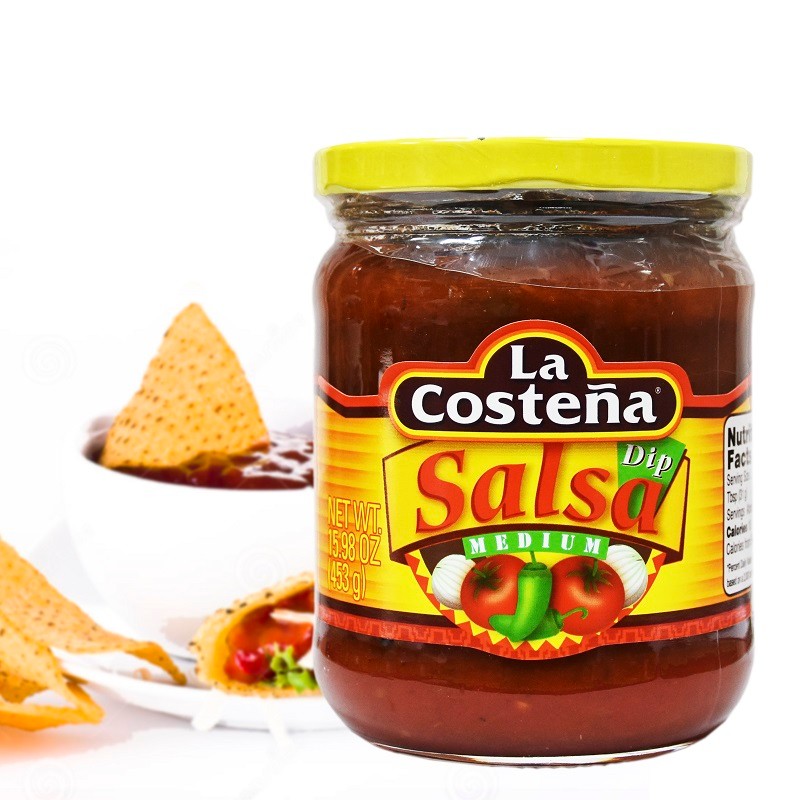 墨西哥进口 La Costen 乐口泰莎莎酱453g 玉米片休闲蘸酱 Salsa Sauce 中辣