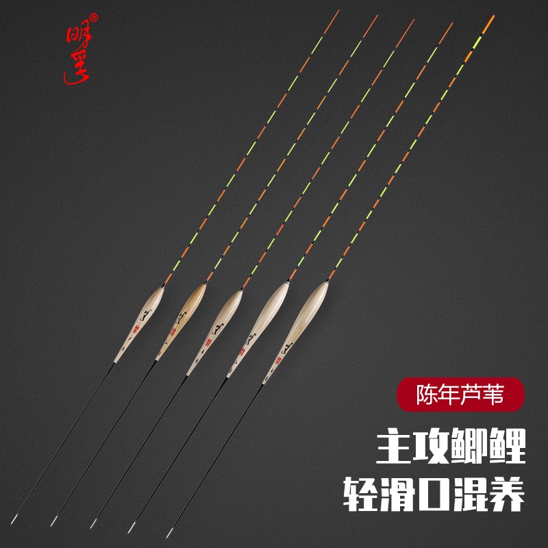 明孚 芦苇鲫鱼漂高灵敏醒目加粗浮漂冬钓轻口猾口浮标小碎目鱼漂 122（加粗3目） 3号一支