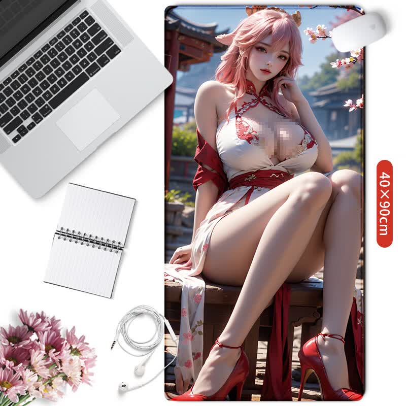 鼠标垫超大号游戏电竞动漫二次元女生鼠标垫键盘垫加厚桌垫 虚空之女