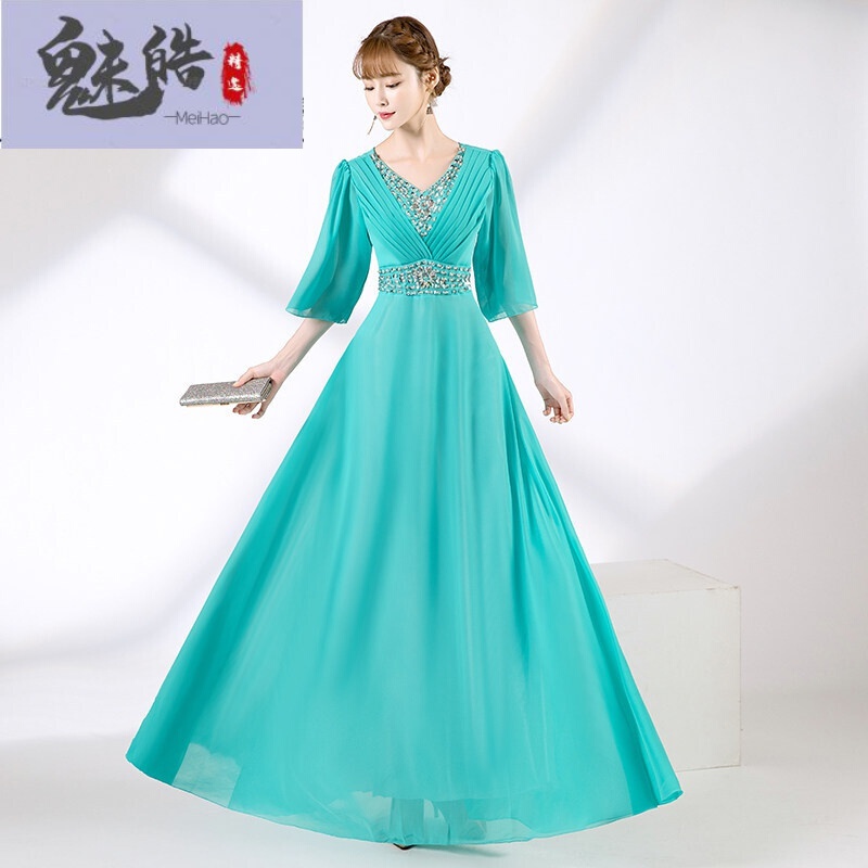 女装 舒适面料歌咏比赛服装演出服大合唱团礼服女高贵优雅长裙唱独唱