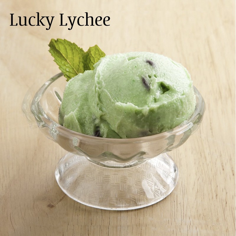Lucky Lychee玻璃碗冰激凌沙拉冰淇淋杯布丁蘸酱必胜客甜品碗 单支