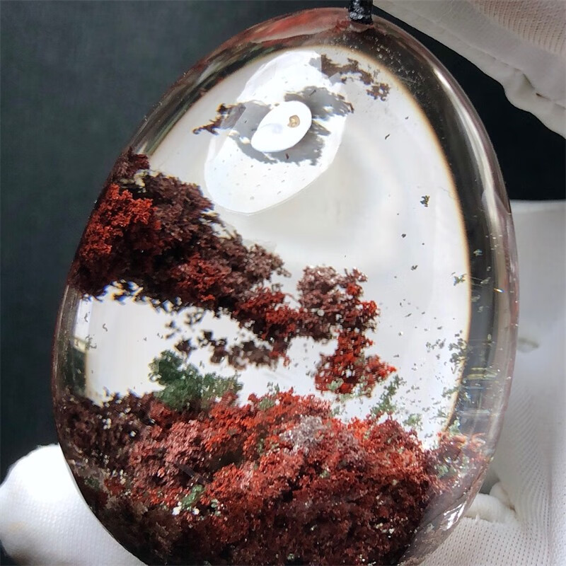 墨辰珠宝 巴西彩幽灵吊坠颜色漂亮 景观独特 工艺精湛 造型独特 办公