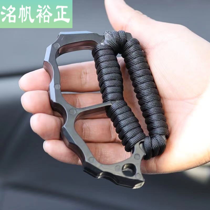 玻纤虎指四指手撑子手扣拳套防身戒指环合法指虎防身用品装备a 黑色