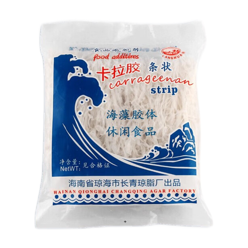 浪花海南瓊脂 卡拉膠條100g 凝膠劑增稠劑果凍布丁杏仁豆腐凝固劑 浪花 100g*1袋 1袋