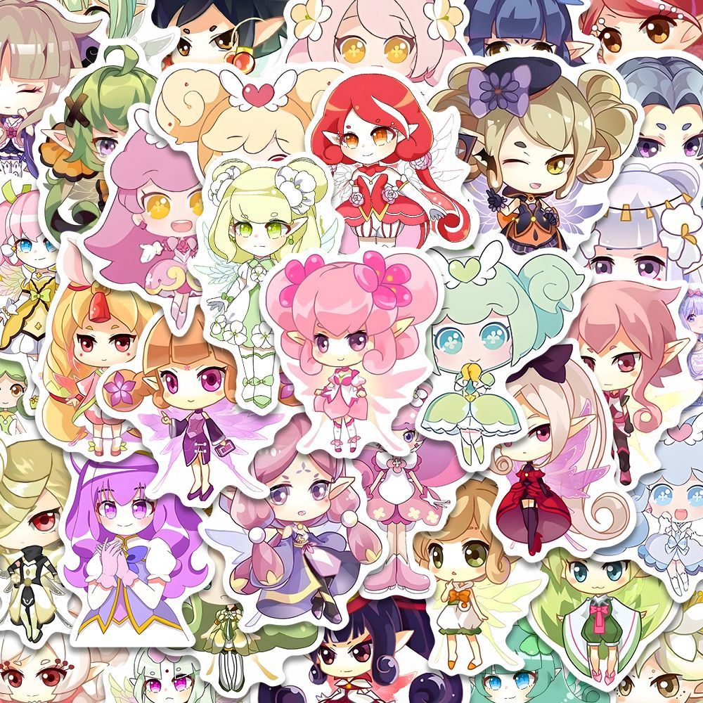 薇欧漫小花仙精灵王卡牌96张q版小花仙精灵王贴纸装饰动漫周边贴画