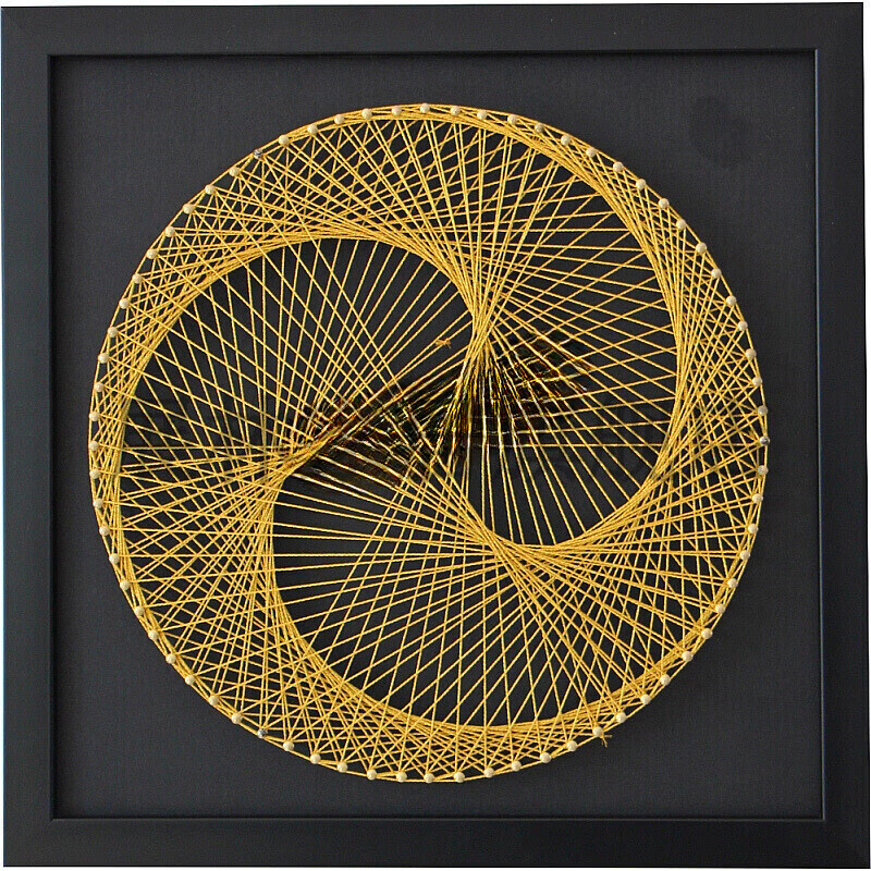 展林钉子绕线画几何图形 钉子绕线画diy材料包 毛线缠绕画手工装饰纱