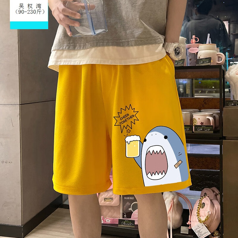 吴权湾胖哥5xl肥佬230斤短裤男夏季加肥加潮流胖子宽松百搭五分裤5分