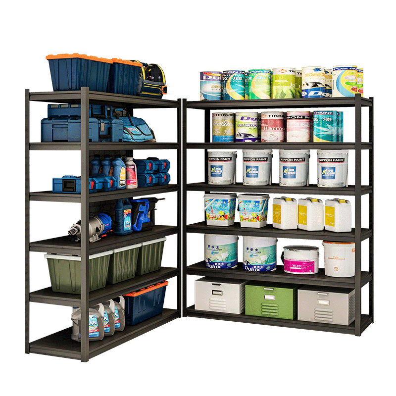 炎恩仓储货架置物架家用落地铁架储物架子阳台多层收纳层架超市钢制仓库地下室杂货架 六层 长150*宽40cm 通立柱高2360mm(加厚)