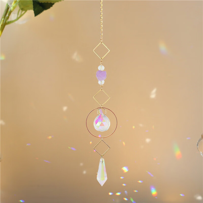 玖甸太阳捕手挂窗风铃   水晶太阳捕手风铃梦幻吊饰卧室房间挂饰窗户