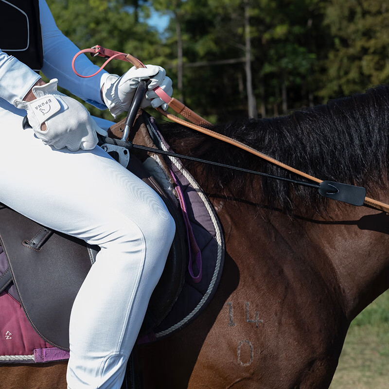 epona马术装备骑马马鞭马术障碍鞭调教短鞭成人儿童骑士马鞭 黑色