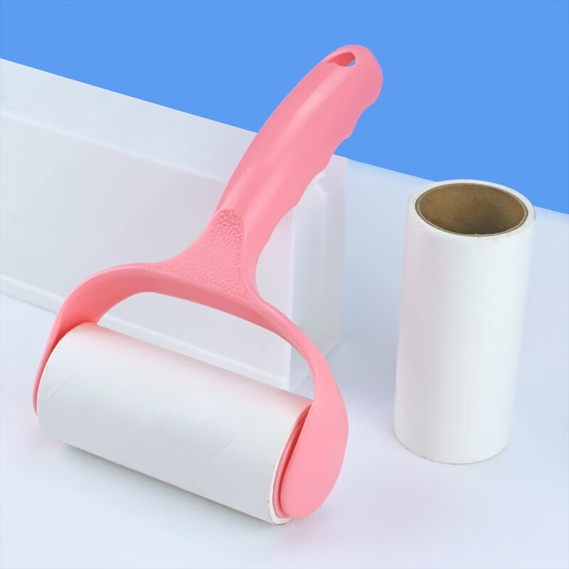 惠寻日杂小件粘毛器滚筒可撕式滚毛器 滚筒粘毛器【手柄+1卷纸40撕】P