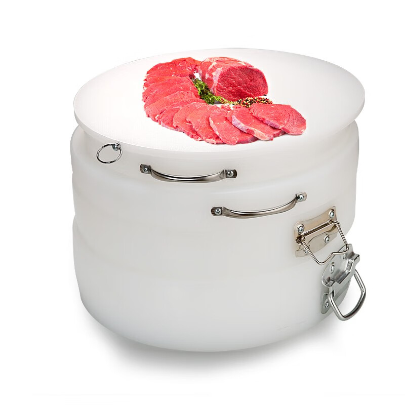 鑫厨荣定做加厚食品级PE塑料胶切菜板墩砧板商用圆形板用肉案板菜板 直径32*2CM家用