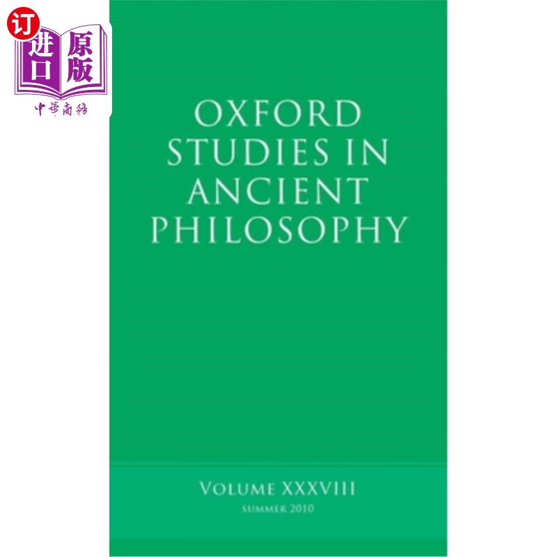 海外直订Oxford Studies in Ancient Philosophy 牛津古代哲学研究