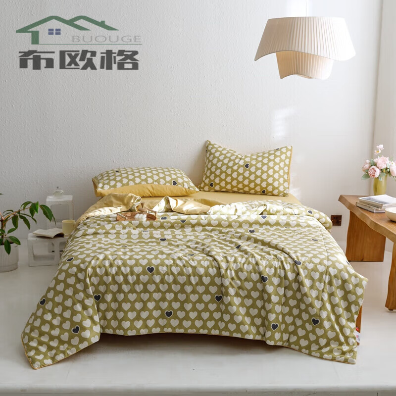 格全棉空调被棉夏凉被薄被子可水洗新疆棉花被夏季被芯可机洗 爱心