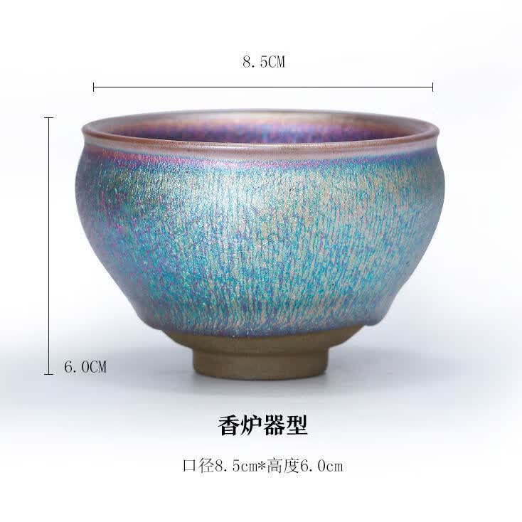 对杯套装主人杯功夫茶具品茗杯流光个人专用高档 流光溢彩-将军器型