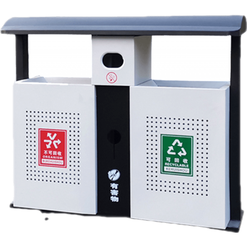 易逗戶(hù)外垃圾桶不銹鋼大號商用分類(lèi)垃圾箱公共場(chǎng)合雙桶環(huán)衛室外果皮箱 戶(hù)外21