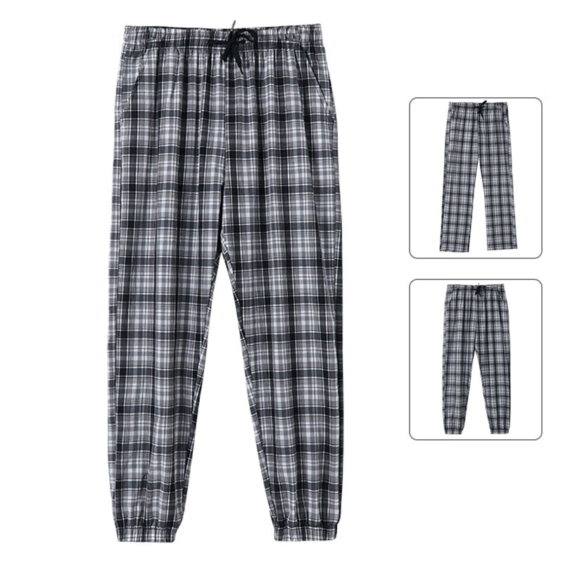 金盾(kin don)裤子男夏季新款格子九分裤ins网红同款休闲裤男国际品牌