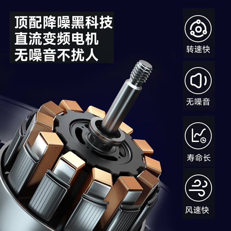 利维斯顿（ILVSD）空气循环扇直流变频涡轮家用母婴电风扇节能轻音定时等离子净化AI智能感温送风APP语音遥控驱蚊 经典款【AI智能风+3D摇头+直流变频无刷电机】