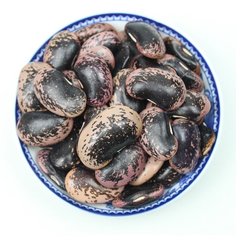 虎钢馋大黑花芸豆2500g 云南农家雪山黑芸豆 牛眼豆 大花豆豆类