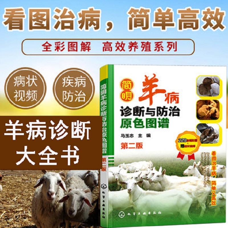 简明羊病诊断与防治原色图谱 第二版 看图治疗羊病 羊病诊治技术大全书 羊病鉴定识别图谱大全 羊病羊瘟羊疫羊传染病速查手册 羊病科学用药 肉羊黑羊绵羊山羊奶羊病害防治技术教程书 畜牧养殖技术指导书