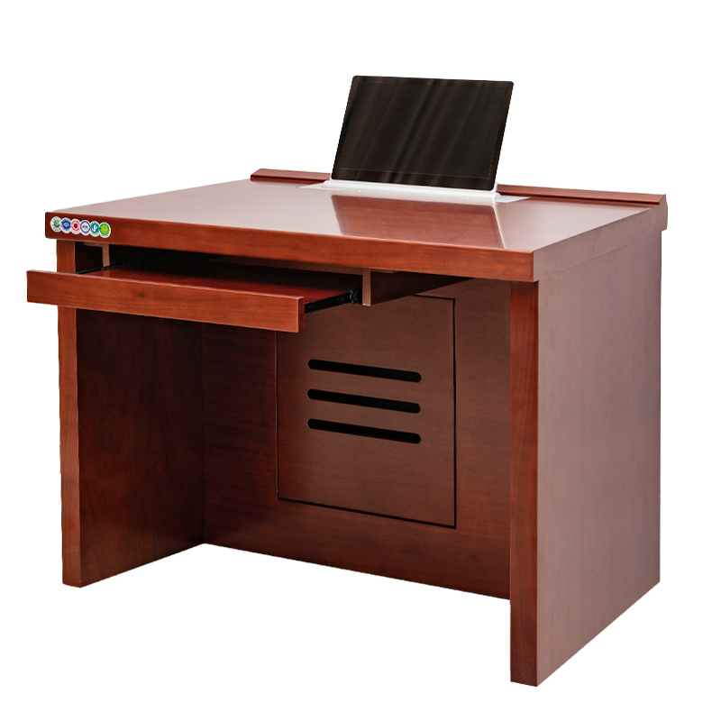 顺富美(SHUNFUMEI)办公桌 2.4米双人位升降桌一张带升降器木质培训桌 办公家具一站式采购